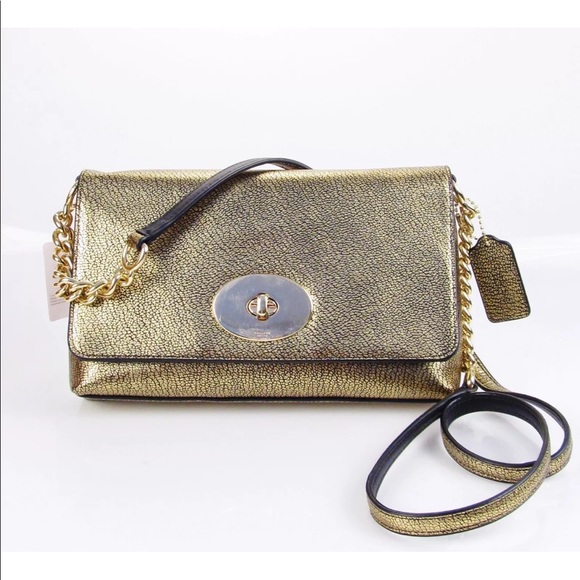 Genuine Coach 36335 gold crossbody - Picture 2 of 5